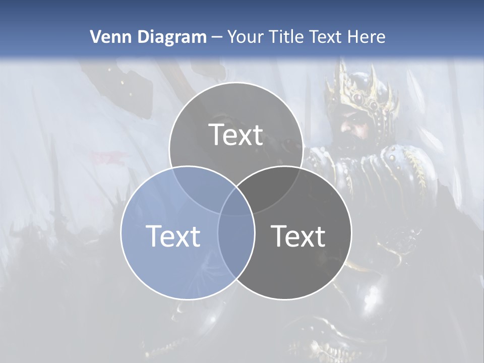 Flag Spear Helmet PowerPoint Template