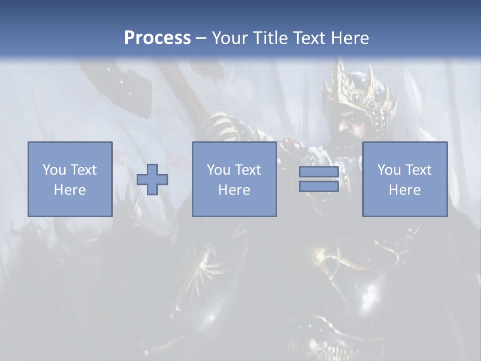 Flag Spear Helmet PowerPoint Template