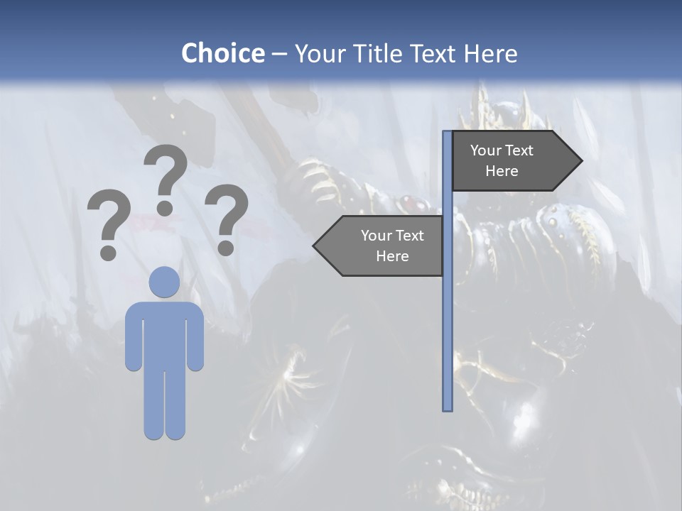 Flag Spear Helmet PowerPoint Template