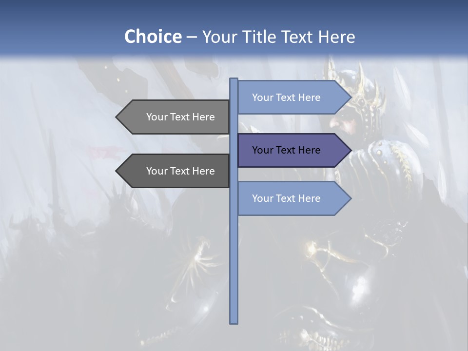 Flag Spear Helmet PowerPoint Template