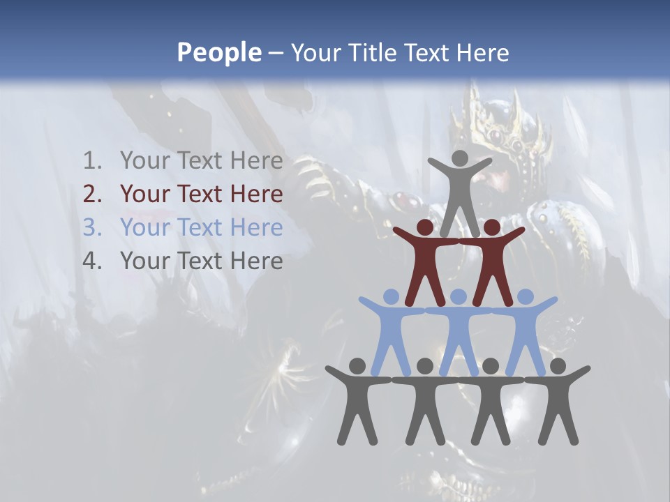 Flag Spear Helmet PowerPoint Template