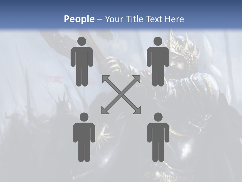 Flag Spear Helmet PowerPoint Template