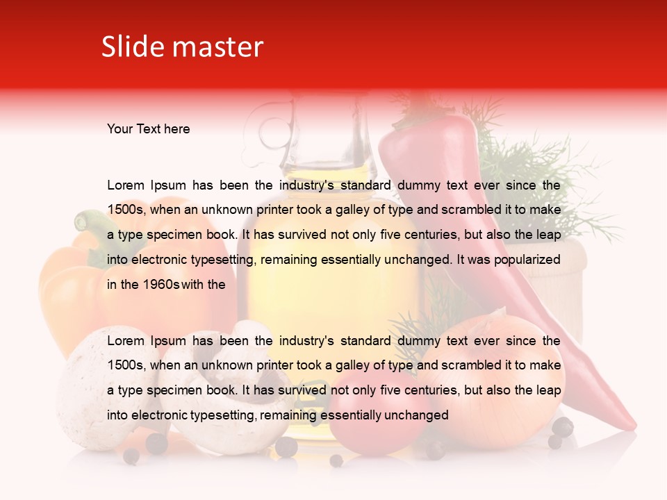 Chili Olive Mushroom PowerPoint Template