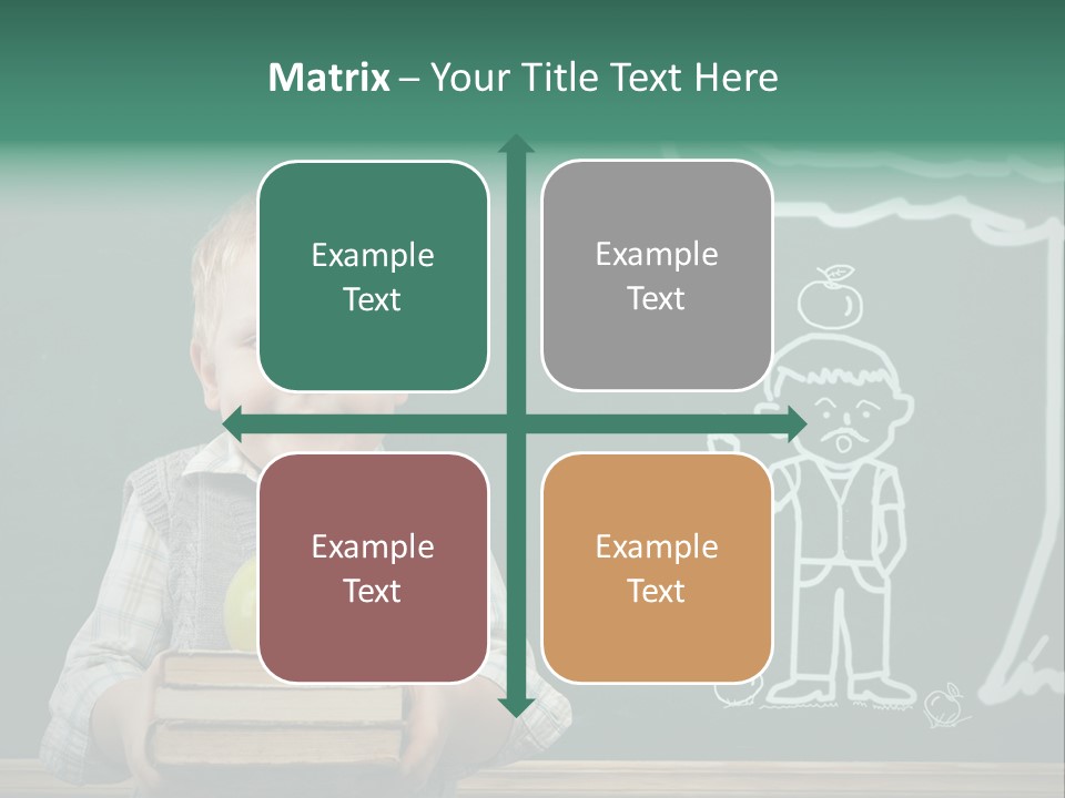 Schoolboy Kid Think PowerPoint Template