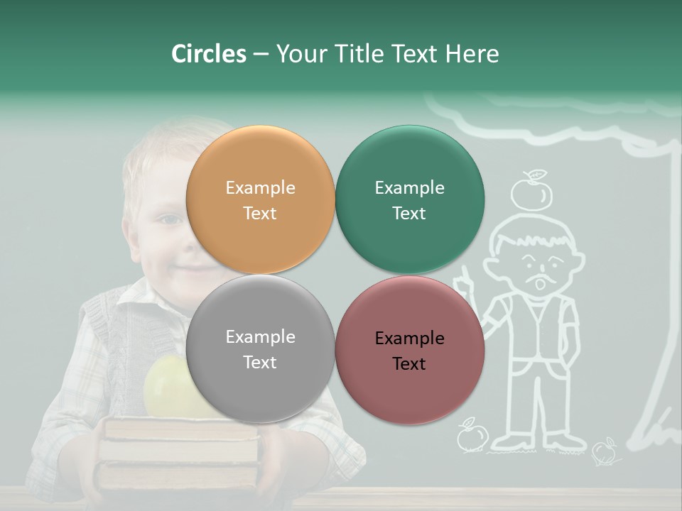 Schoolboy Kid Think PowerPoint Template