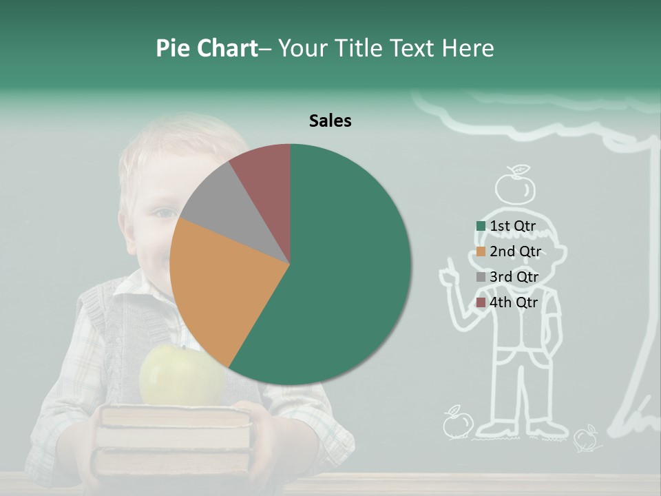 Schoolboy Kid Think PowerPoint Template