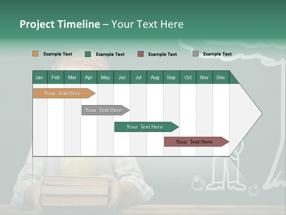 Schoolboy Kid Think PowerPoint Template