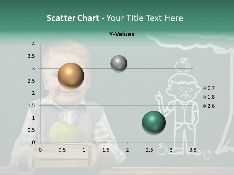 Schoolboy Kid Think PowerPoint Template