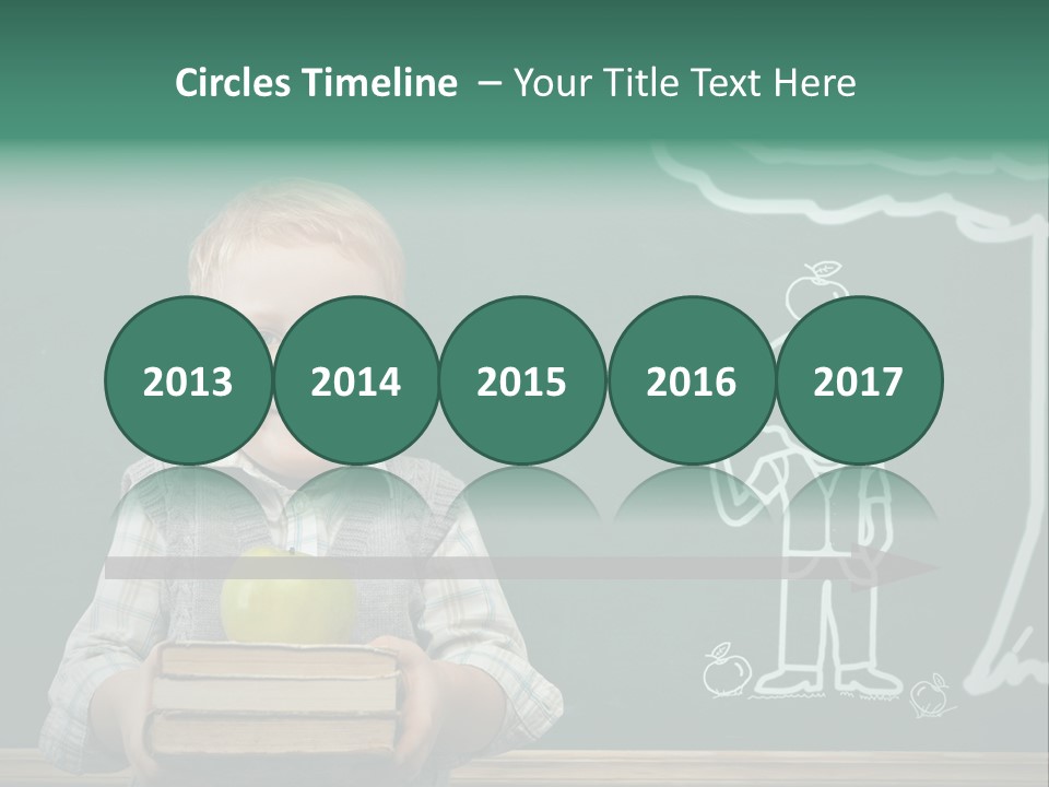 Schoolboy Kid Think PowerPoint Template