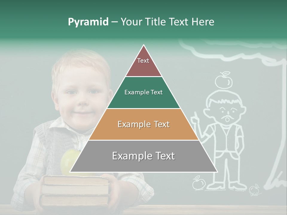 Schoolboy Kid Think PowerPoint Template