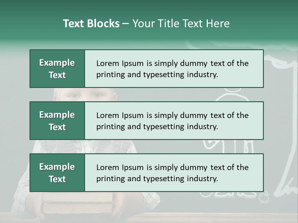 Schoolboy Kid Think PowerPoint Template