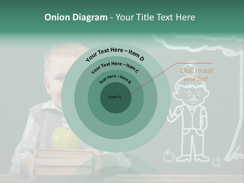 Schoolboy Kid Think PowerPoint Template