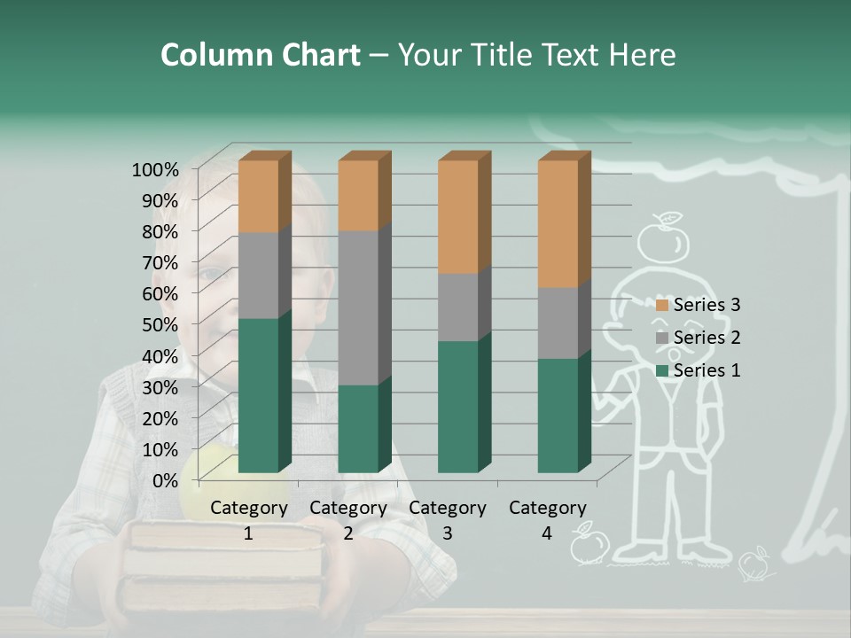 Schoolboy Kid Think PowerPoint Template