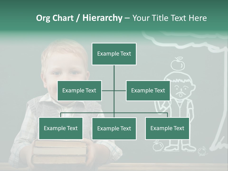 Schoolboy Kid Think PowerPoint Template