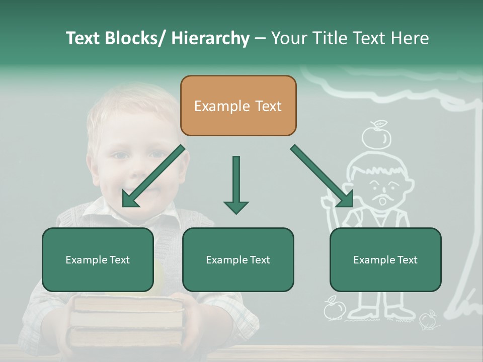 Schoolboy Kid Think PowerPoint Template