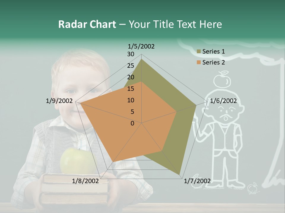 Schoolboy Kid Think PowerPoint Template