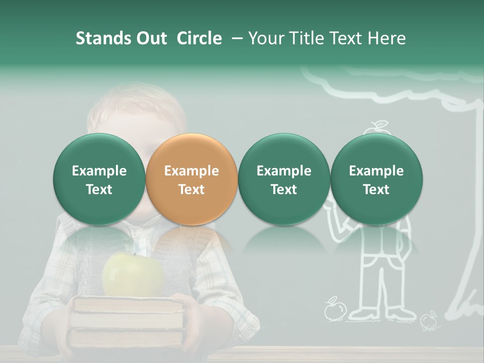 Schoolboy Kid Think PowerPoint Template