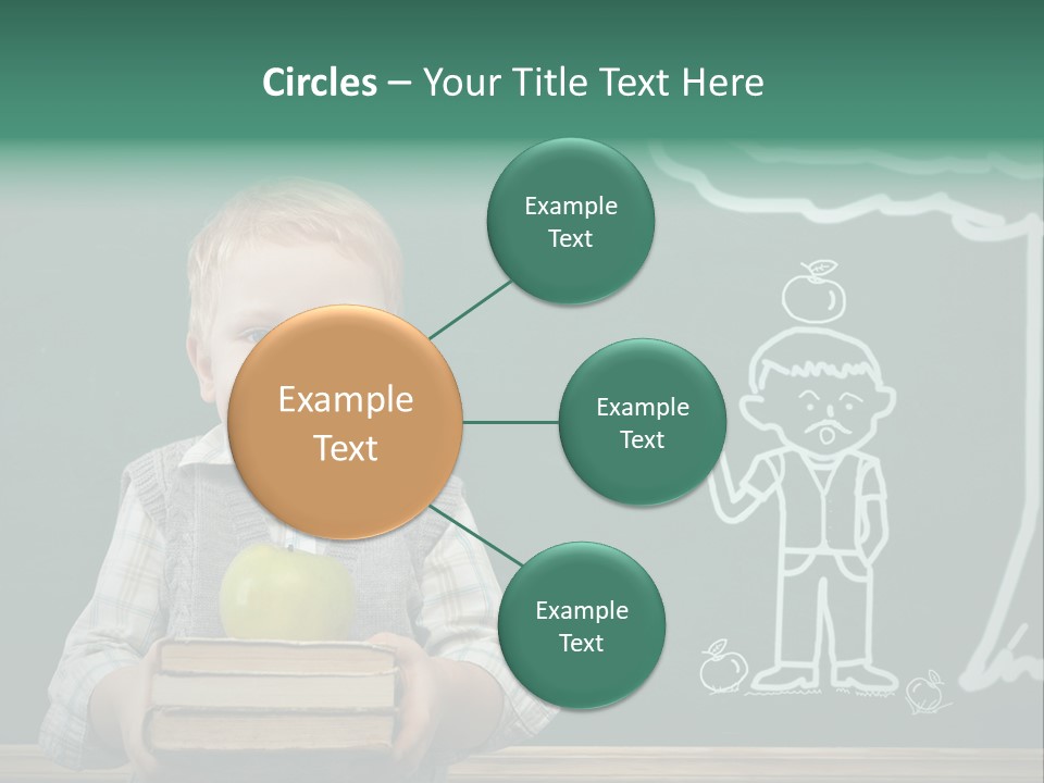 Schoolboy Kid Think PowerPoint Template