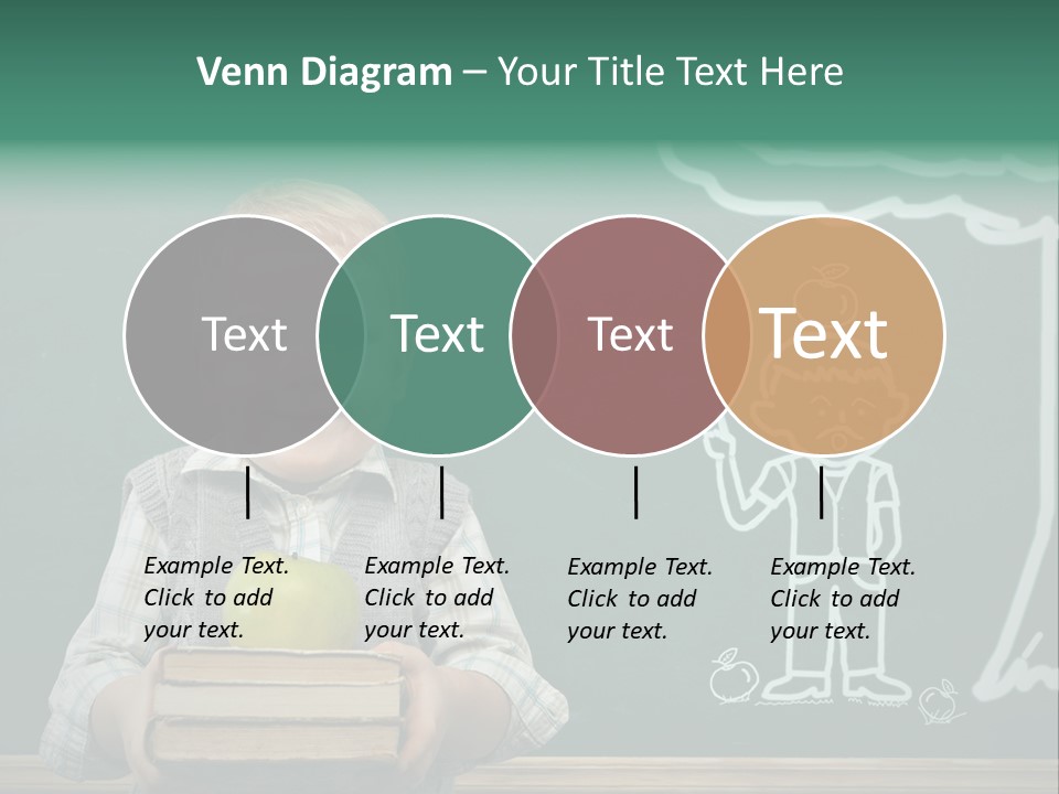 Schoolboy Kid Think PowerPoint Template