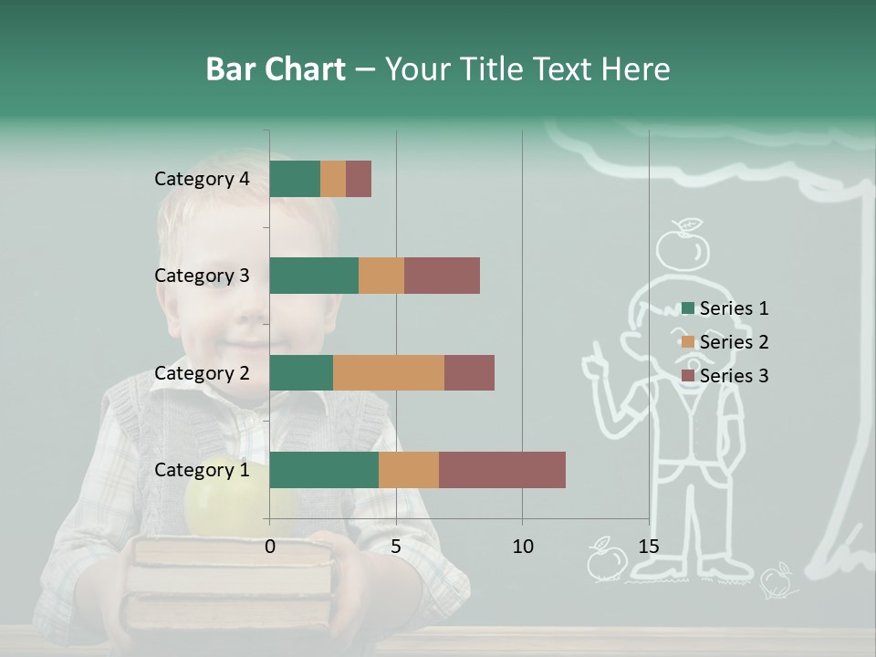 Schoolboy Kid Think PowerPoint Template