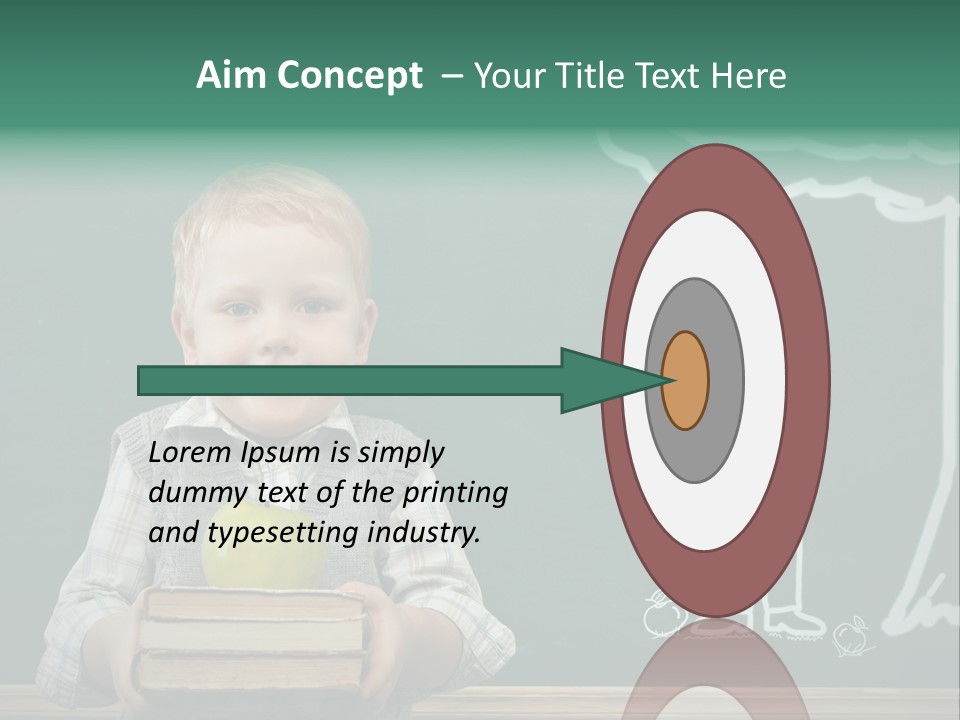 Schoolboy Kid Think PowerPoint Template