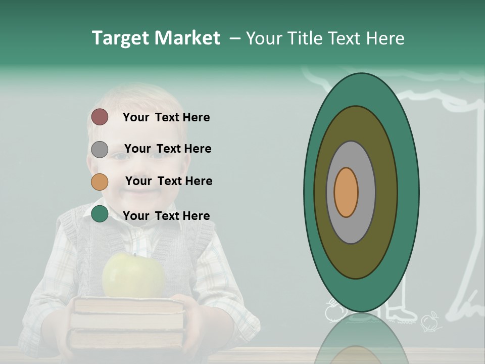 Schoolboy Kid Think PowerPoint Template