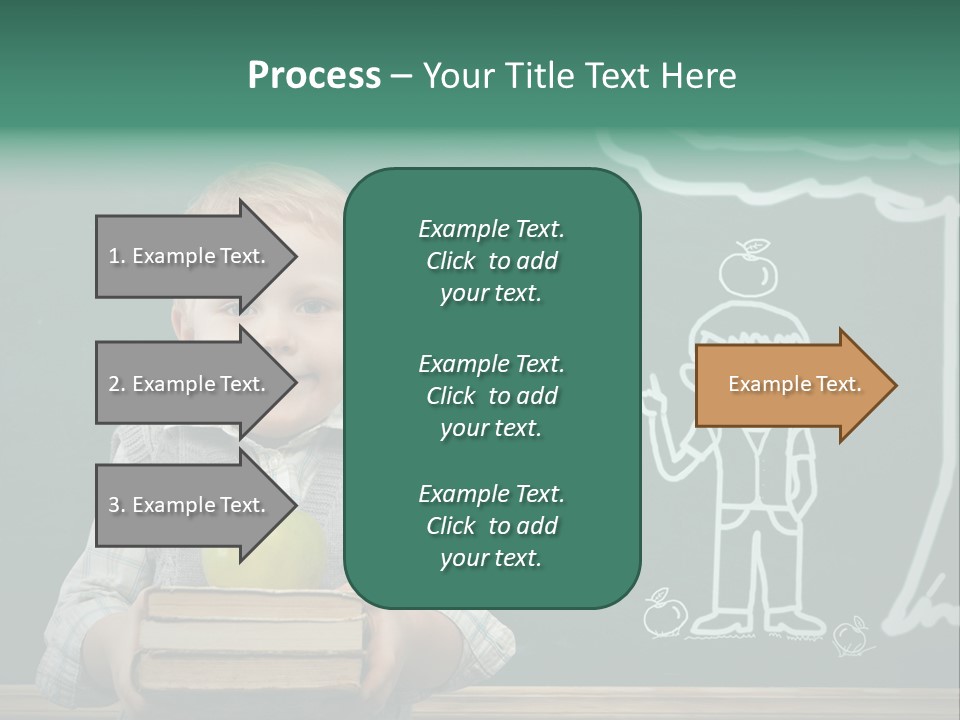 Schoolboy Kid Think PowerPoint Template