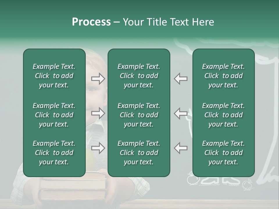 Schoolboy Kid Think PowerPoint Template