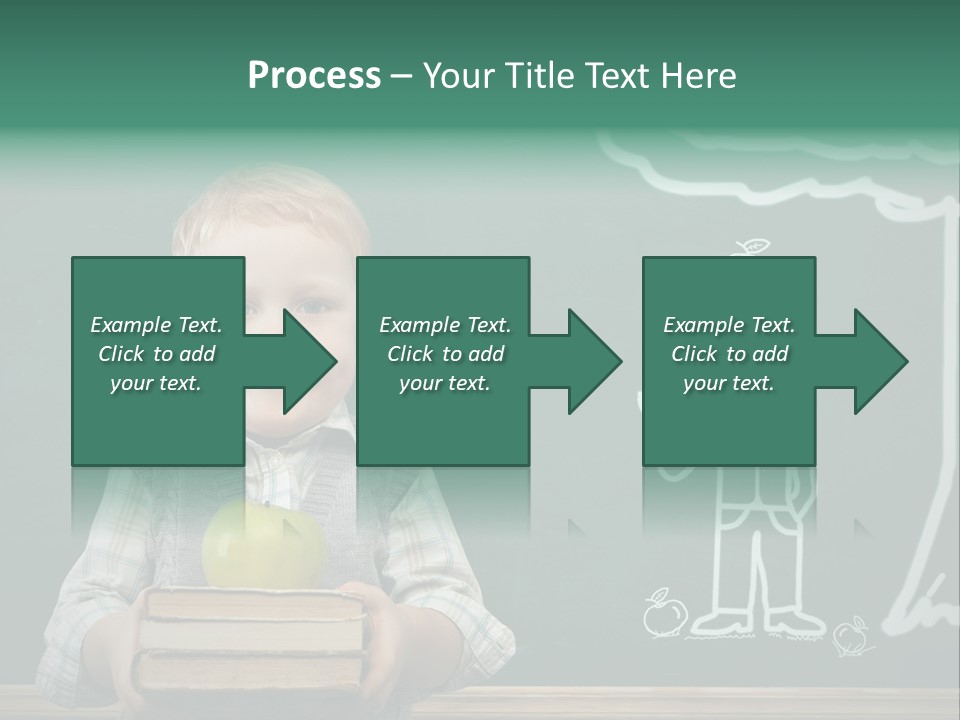 Schoolboy Kid Think PowerPoint Template