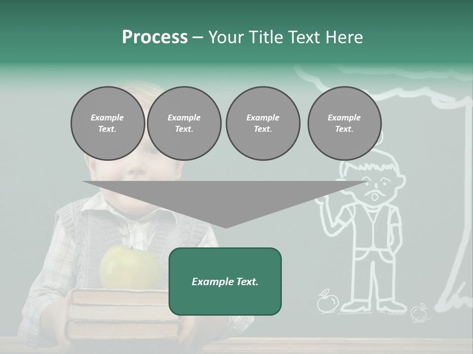 Schoolboy Kid Think PowerPoint Template