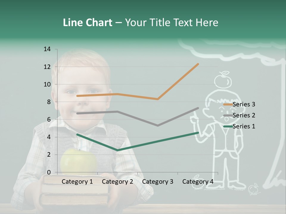 Schoolboy Kid Think PowerPoint Template