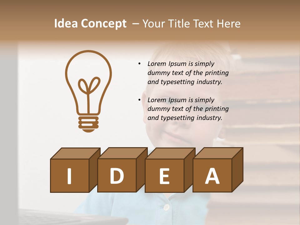 Study Childhood Keen PowerPoint Template