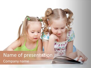 Enjoying Lying Schoolgirl PowerPoint Template