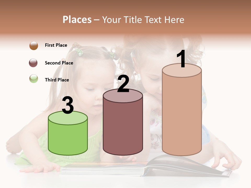 Enjoying Lying Schoolgirl PowerPoint Template