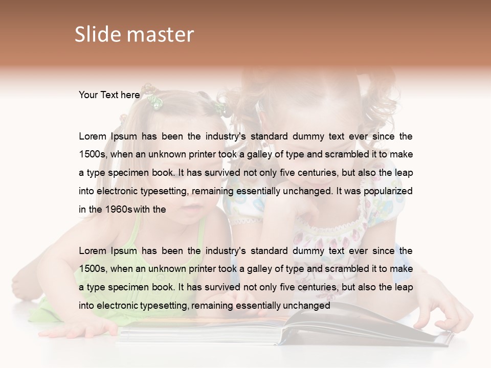 Enjoying Lying Schoolgirl PowerPoint Template