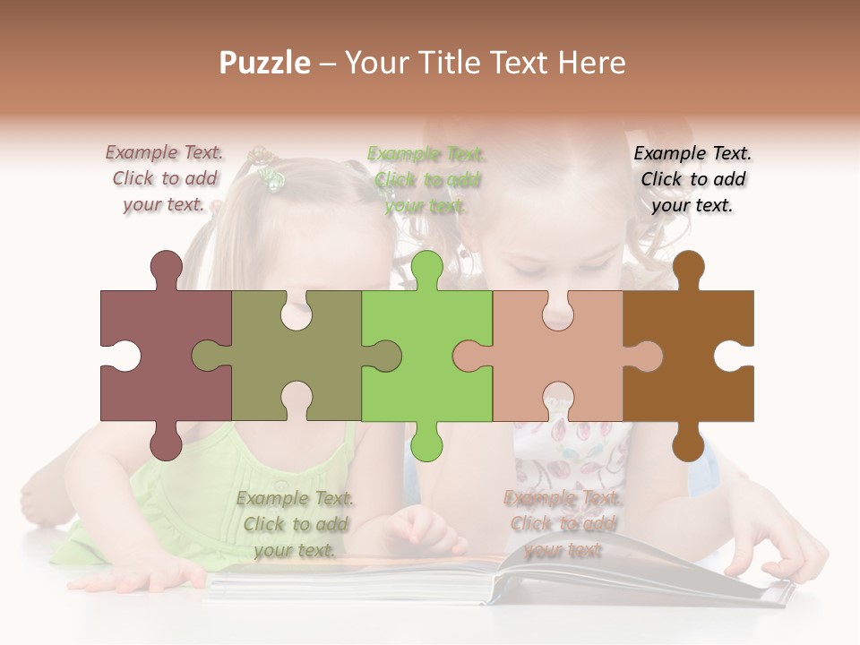 Enjoying Lying Schoolgirl PowerPoint Template