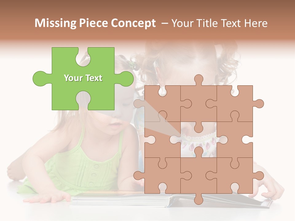 Enjoying Lying Schoolgirl PowerPoint Template