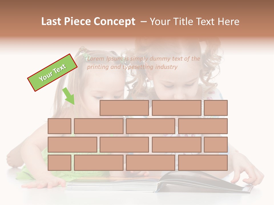 Enjoying Lying Schoolgirl PowerPoint Template
