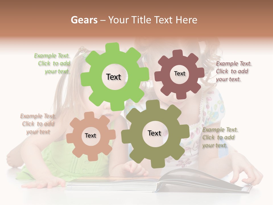 Enjoying Lying Schoolgirl PowerPoint Template