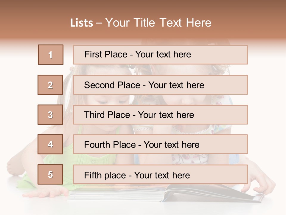 Enjoying Lying Schoolgirl PowerPoint Template