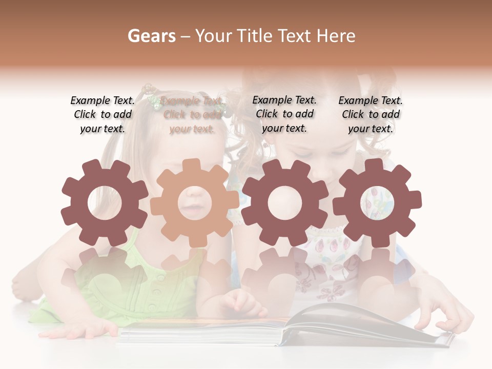 Enjoying Lying Schoolgirl PowerPoint Template