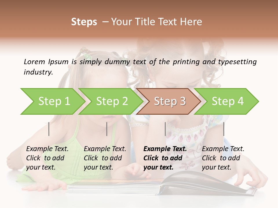 Enjoying Lying Schoolgirl PowerPoint Template