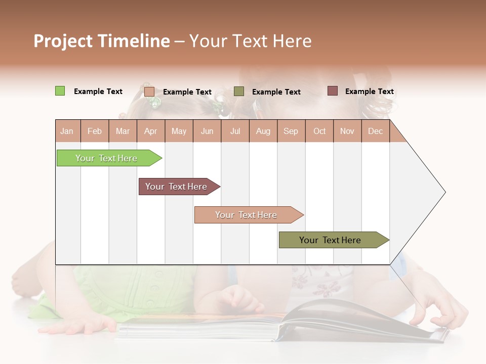 Enjoying Lying Schoolgirl PowerPoint Template