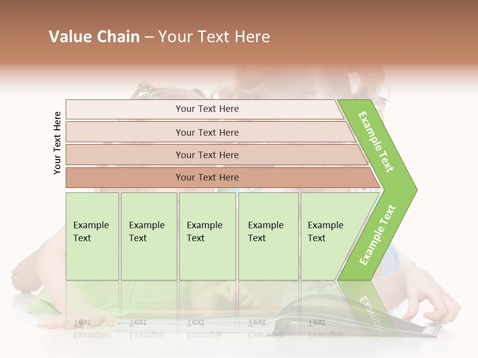 Enjoying Lying Schoolgirl PowerPoint Template