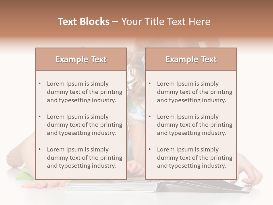 Enjoying Lying Schoolgirl PowerPoint Template