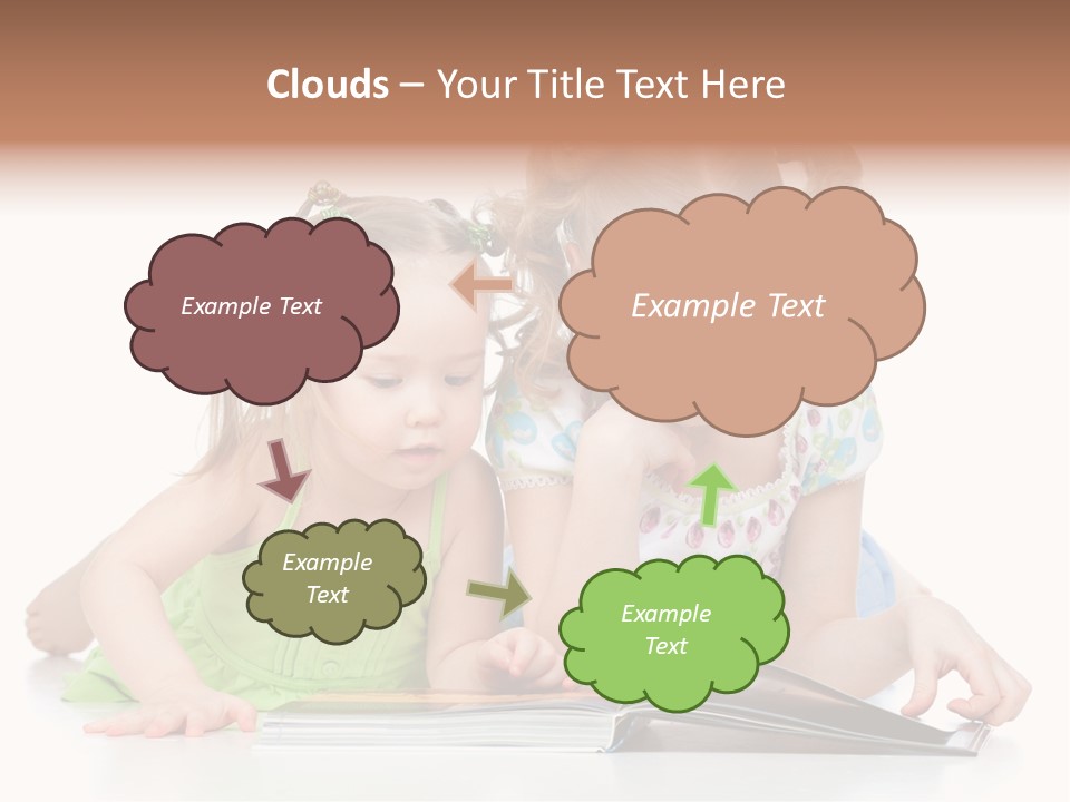 Enjoying Lying Schoolgirl PowerPoint Template