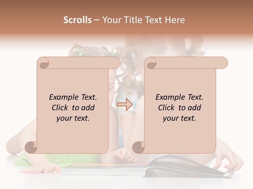 Enjoying Lying Schoolgirl PowerPoint Template