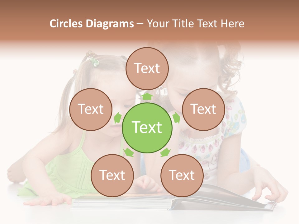 Enjoying Lying Schoolgirl PowerPoint Template