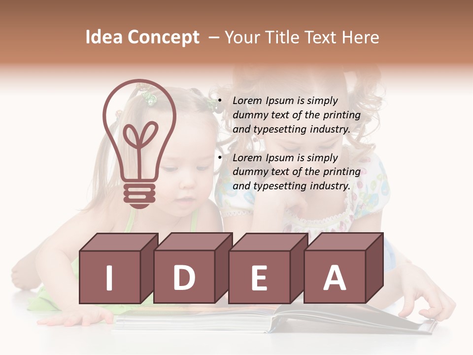 Enjoying Lying Schoolgirl PowerPoint Template