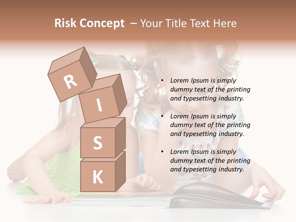 Enjoying Lying Schoolgirl PowerPoint Template